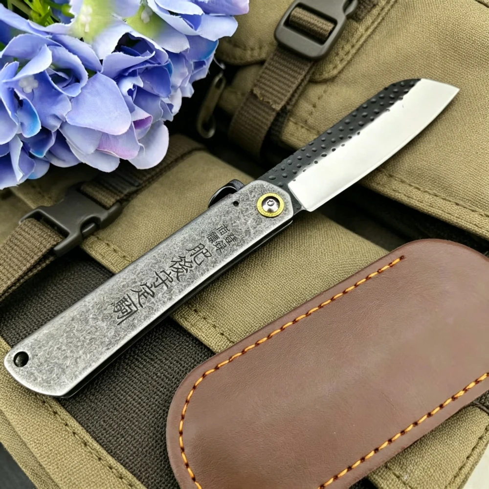 Camping Cooking Knife With Sheath - Cuchillo Plegable Higonokami, Ligero, para Camping,