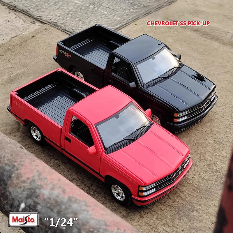 Maisto 1:24 Chevrolet 454 SS 1993 Pickup Alloy Car Diecasts & Toy Vehicles Car Model Miniature Scale Model Car Toy For Children