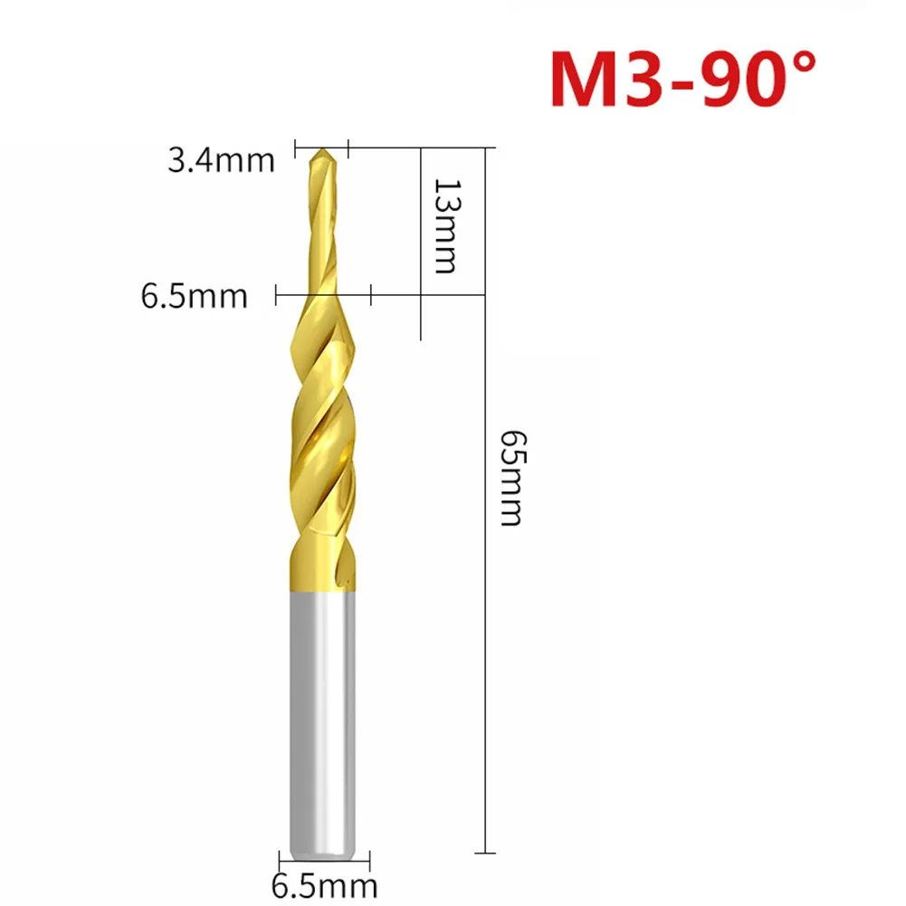 Spiral Step Drill Bit Drill Bits M8 Made Of HSS Reaming 180 2 Holes M5 M6 90 Chamfering Drilling Process Metal