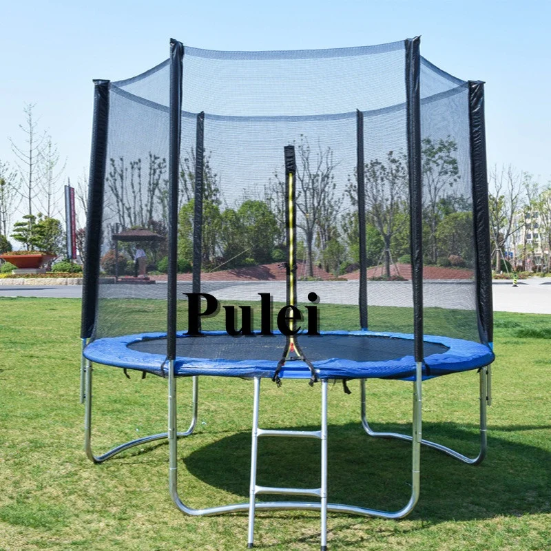 12FT Professional Manufacturer Big Spring Bungee Kids Jumping Trampolines Round Trampoline Outdoor Playground With Safety Netpro