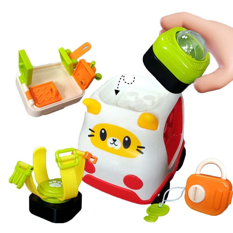2in1 Baby Busy Ball Cute Car Toys Montessori Education Learning Toys Sensory Soothing Finger Action Fine Training Toy Baby Gifts
