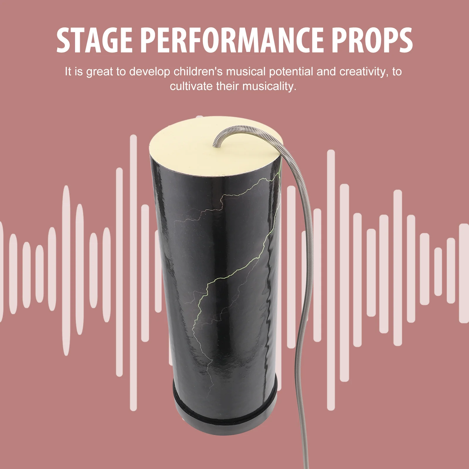 Tambor primavera instrumento de percussão para crianças brinquedo musical efeito sonoro educacional ferramenta de ensino de música dublagem