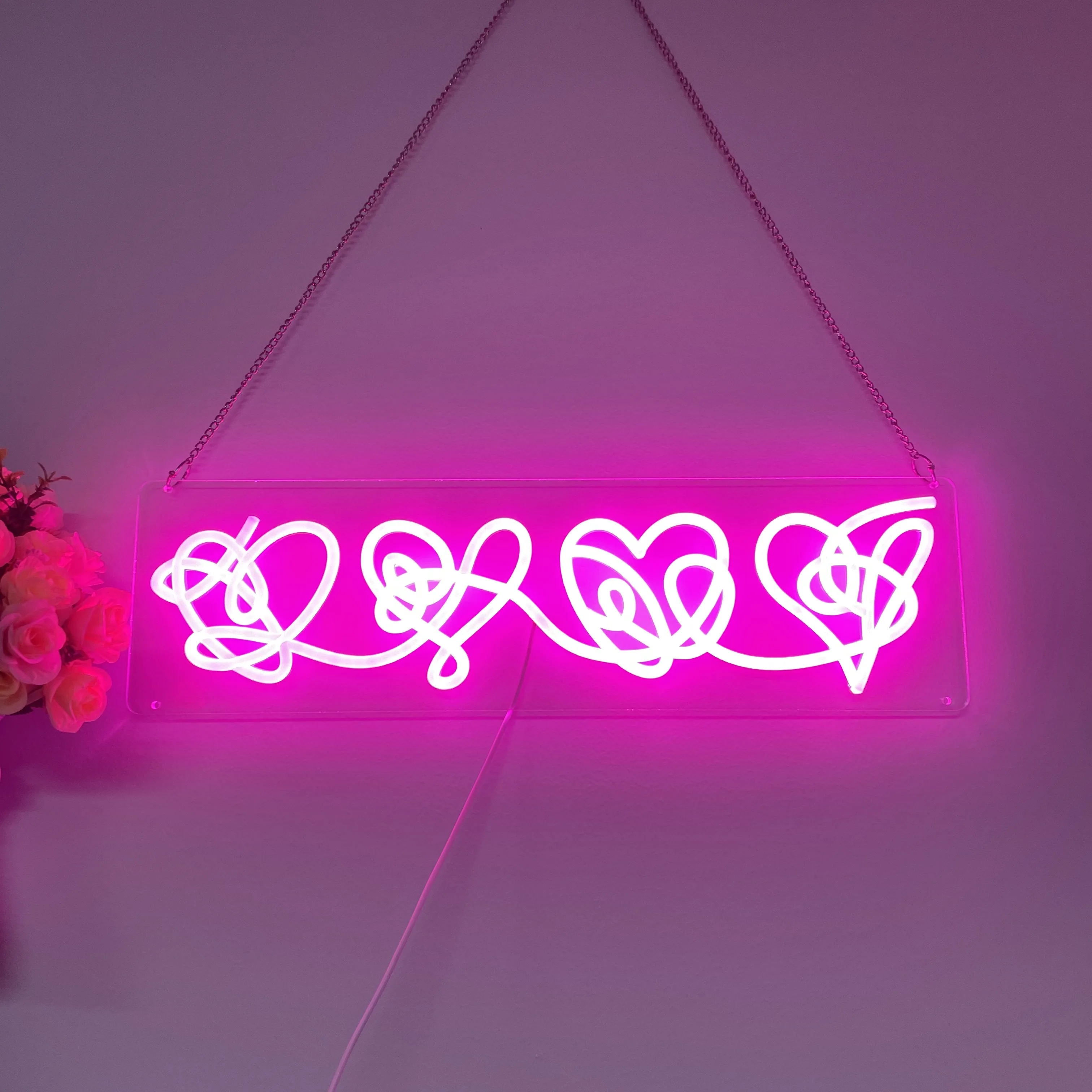 Custom Heart Neon Sign Home Marry Proposal House Wall Decor LED Neon Light Personalized Neon Gifts