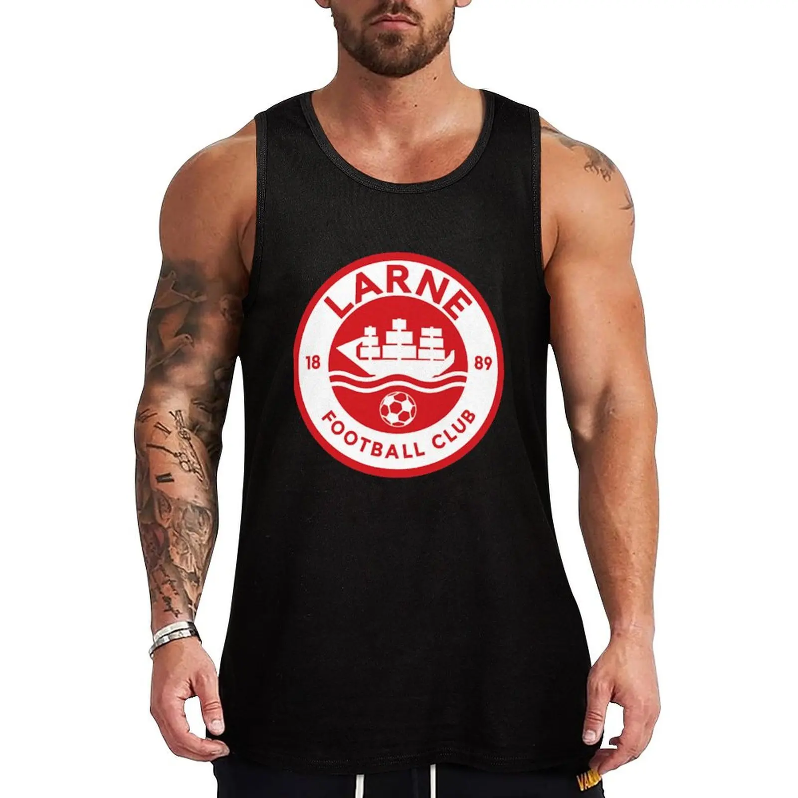 FC-Larne Tank Top Men's cotton t-shirt sleeveless jackets t-shirts for Men's gym