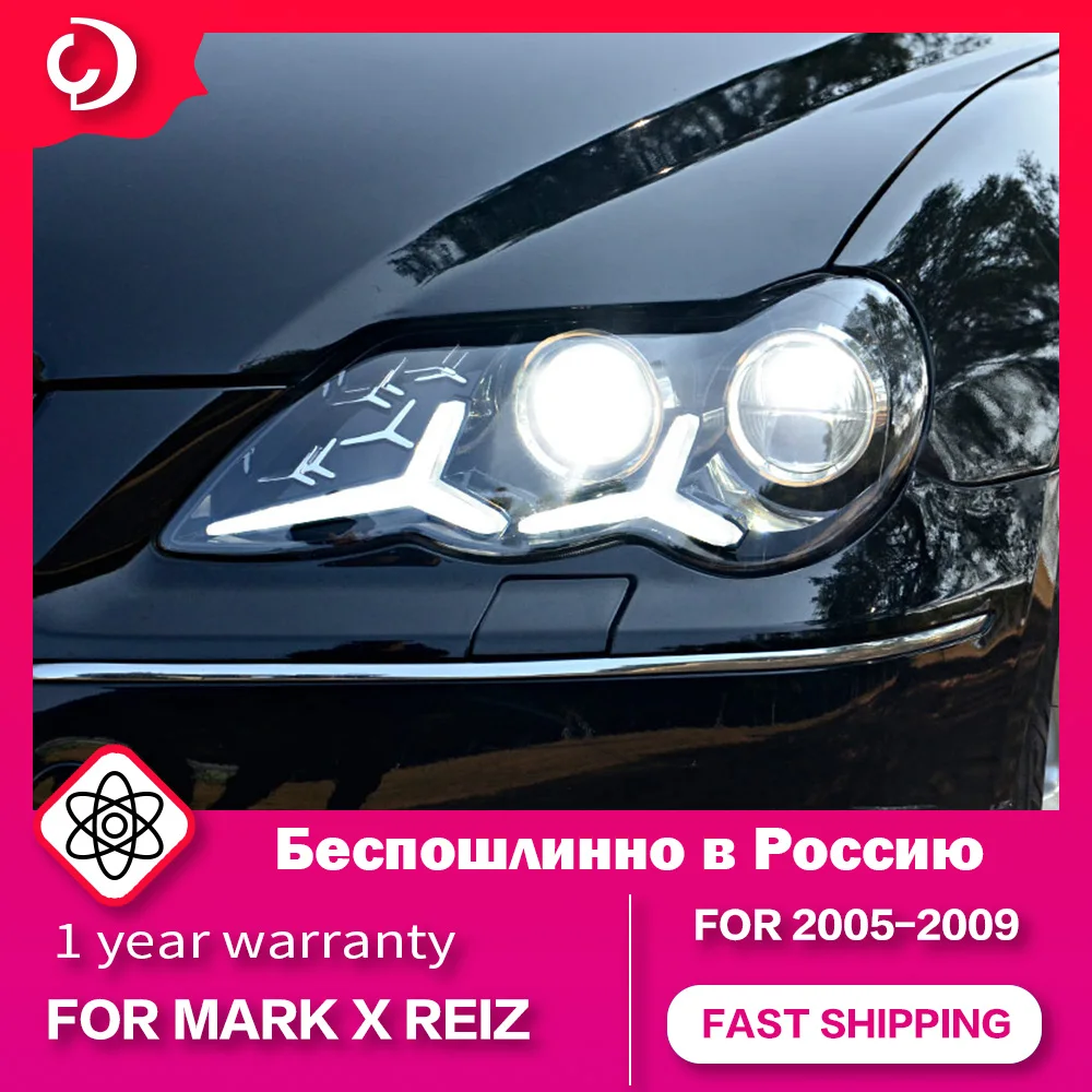 

AKD Car Styling Headlights for Toyota Reiz Mark X 2005-2009 LED Headlight DRL Turn Signal Light Led Projector Auto Accessories