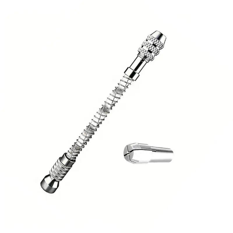 652F 10Pcs Professional Semi-Automatic Mini Manual Hand Drill Aluminum Twist Hand Manual Push Chuck Drilling Accessories