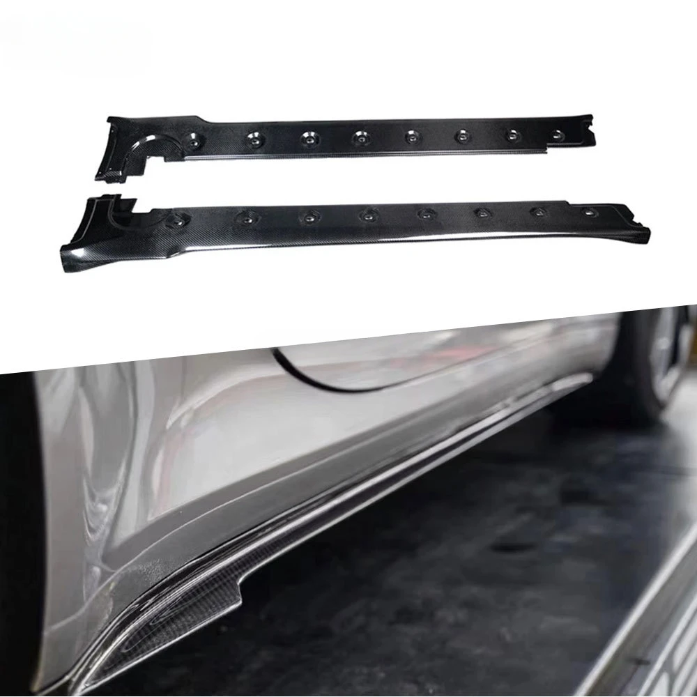 

Carbon Fiber Car Side Skirts Apron Extension Lip Spoiler for Porsche 911 991 992 2022 + FRP Side Skirts Bumper Chin Car Styling