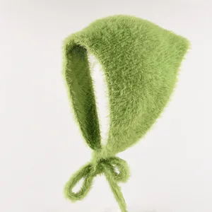 New simple French scarf Women's Autumn and Hot Winter Plush Mesh Triangle Cachecol and Beautiful Lace Banda Banda 10 Main Sales Her Escape Ponto - №3