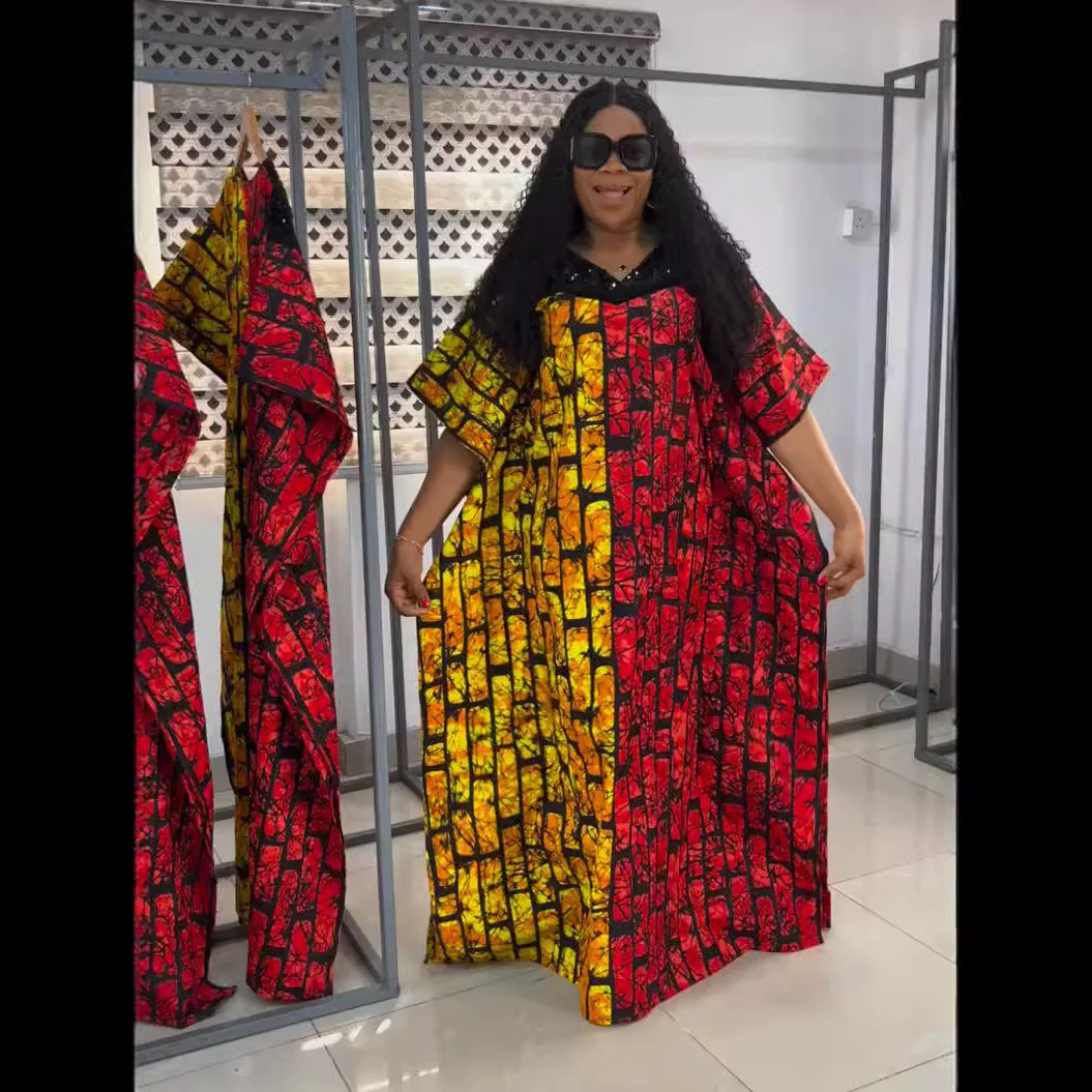 

Dashiki Print Maxi Dresses For Women Wedding Party Evening Gowns Dubai Abayas African Long Robe Traditional Africa Clothing