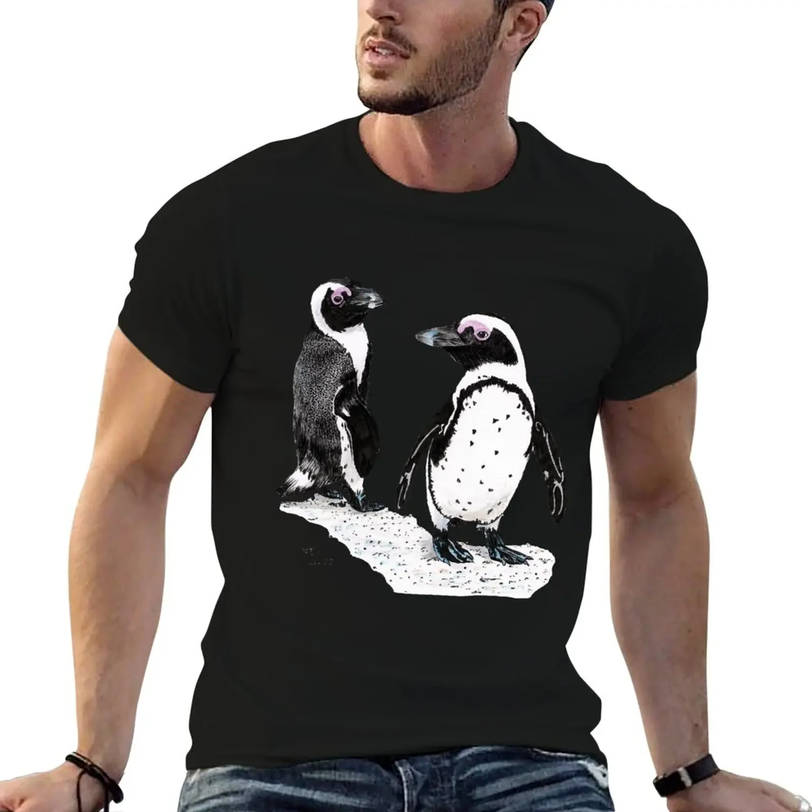 

Two African Penguins Together T-Shirt shirts graphic tee shirts graphic tees T-shirts for men cotton