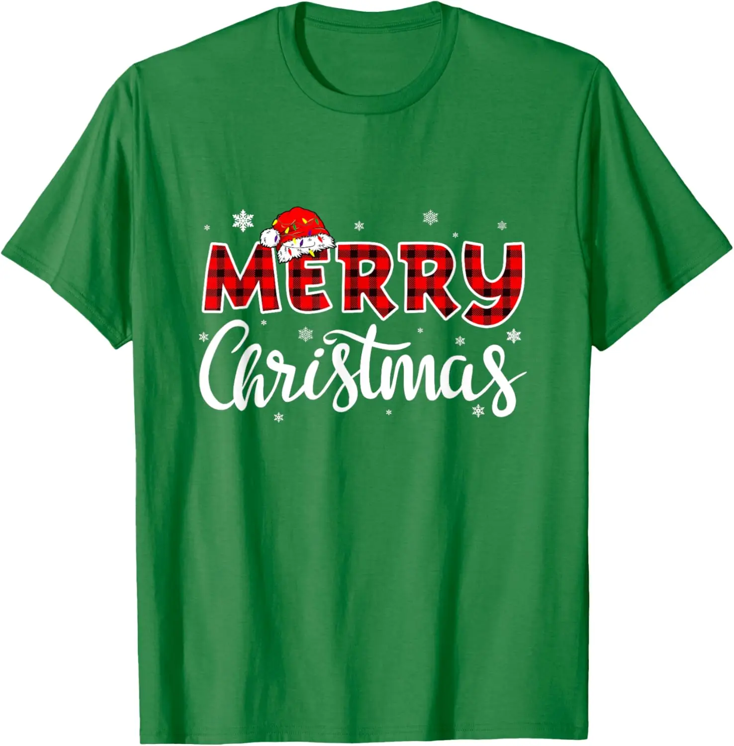 Merry Christmas Funny Christmas Hat Pair Letters Simple Design Philosophy Printed T-shirt Tops Adult Streetwear Unisex Clothes