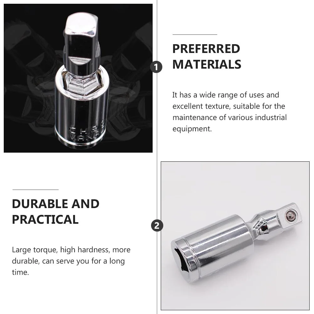 

3pcs Universal Joint Sockets High Torque Durable Mechanical Repairing Tool Swivel Extension Joints Socket Adapter Hand Tools