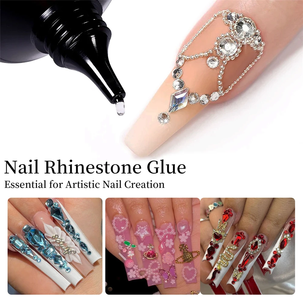 15 30ML Nail adhesive rhinestone 3D art  Multi-functional glue suitable for all kind of rhinestone gems jewels nail