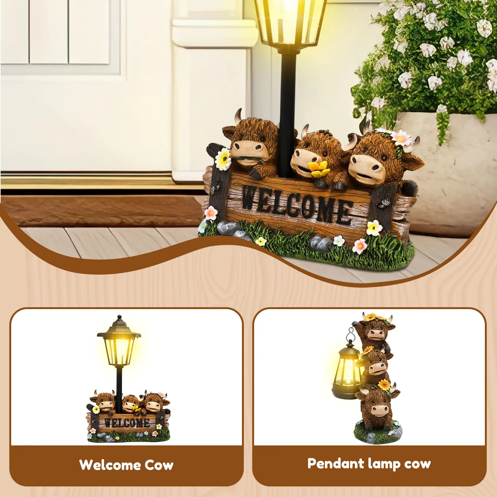 Garden Cow Statue S…