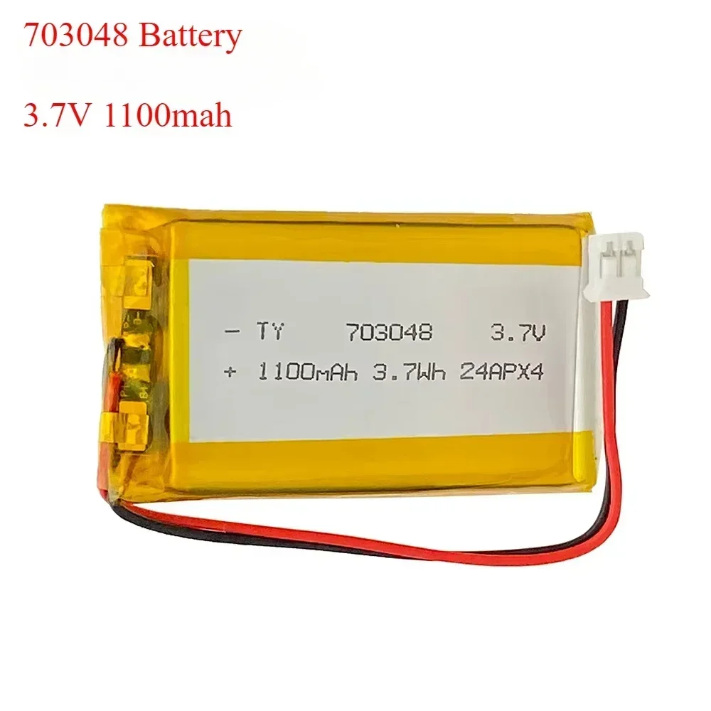703048 3.7V 1100mAh Li-ion Rechargeable Battery for Beauty Device/Educational Toy/Laptop/GPS Recorder/Walkie-talkie Batteria