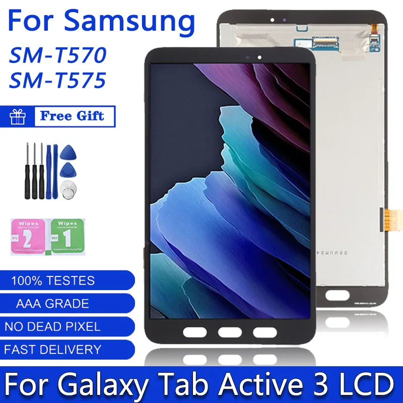 8.0 "für Samsung Tab Active 3 T570 T575 SM-T570 SM-T575 LCD-Display Touchscreen Digitalis ierer Baugruppe Reparatur teil