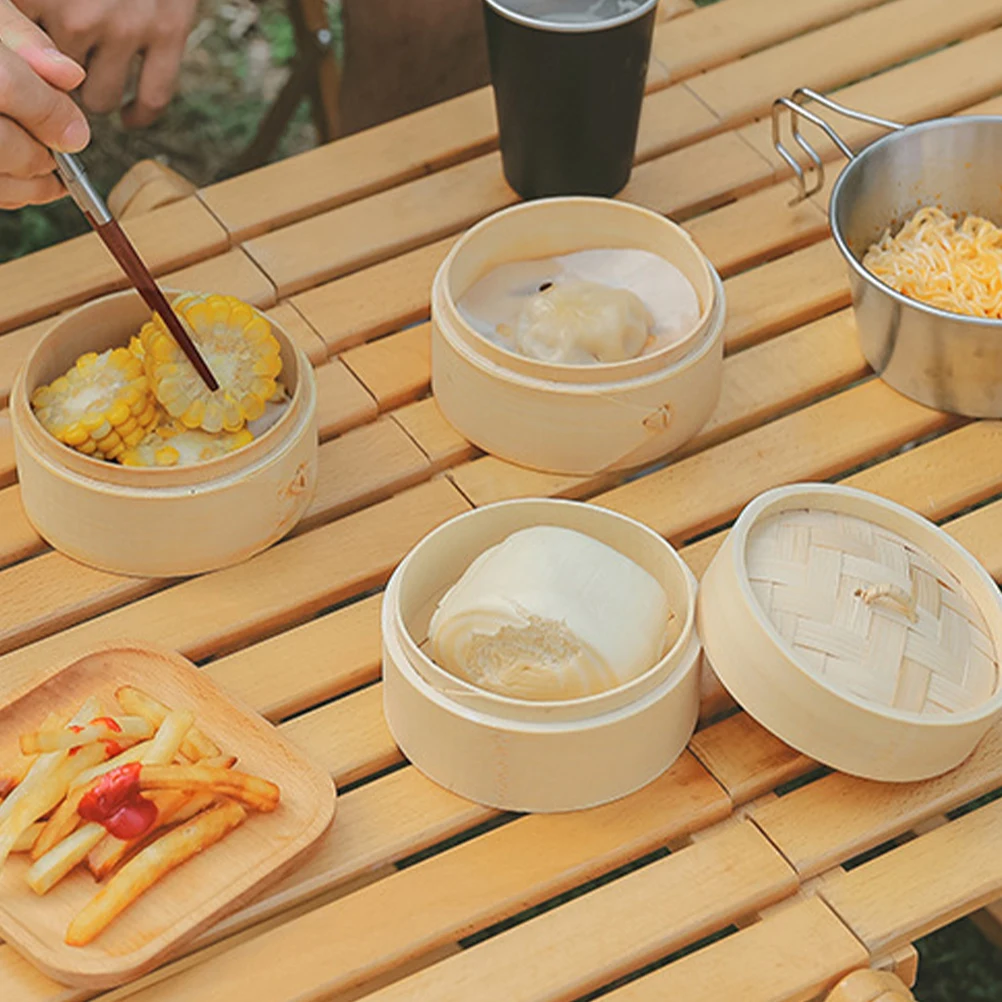 

1 Set Bamboo Basket Smooth Edges For Buns Dumplings Dim Sum Cooking Chinese Steamer Pot Steamers Vegetables Rice Food