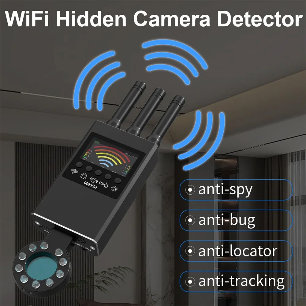 Anti Candid Camera Detector Wireless RF Signal Detects Anti Eavesdropping GSM Audio GPS Locator Infrared Camera Finder Scanner