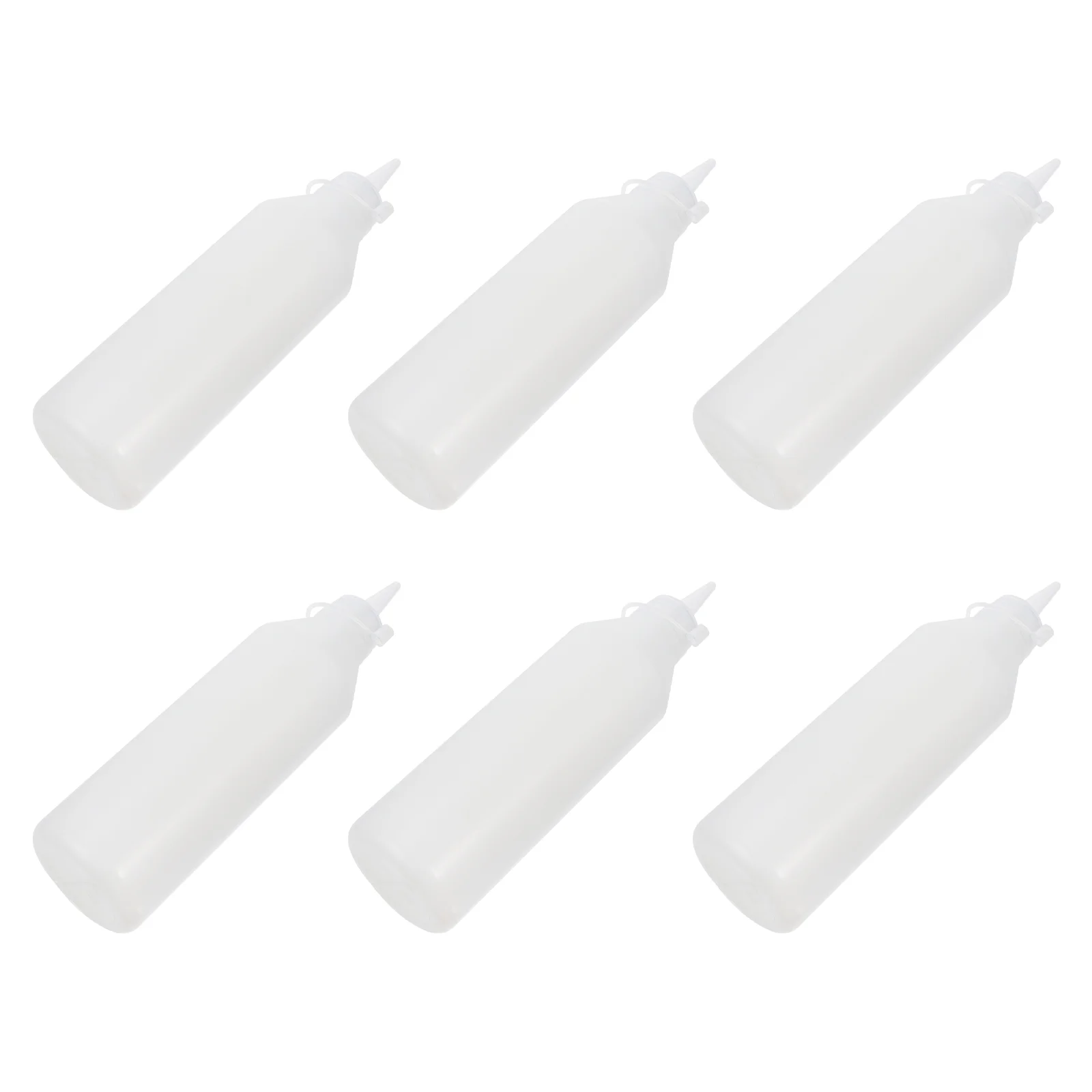 6 Pcs Glue Liquid Dispenser Squirt for Liquids Tip Squeeze Condiment Applicator Plastic