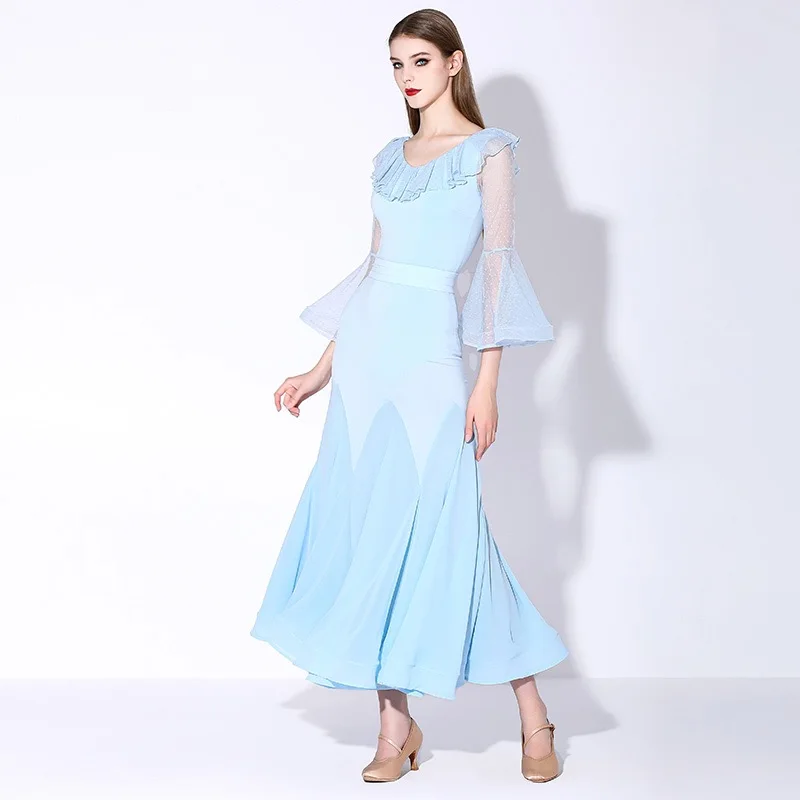 Standard Ballroom Dance Dresses Women Profession Performance Flamenco Dancing Skirt Lady's Elegant Stage Waltz Ballroom Dress