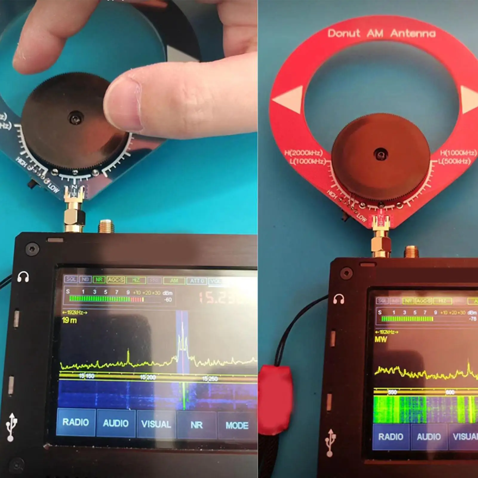 Mini antena portátil de bucle: antena de donut PCB SW antiinterferencias fácil para entusiastas de la radio de onda corta