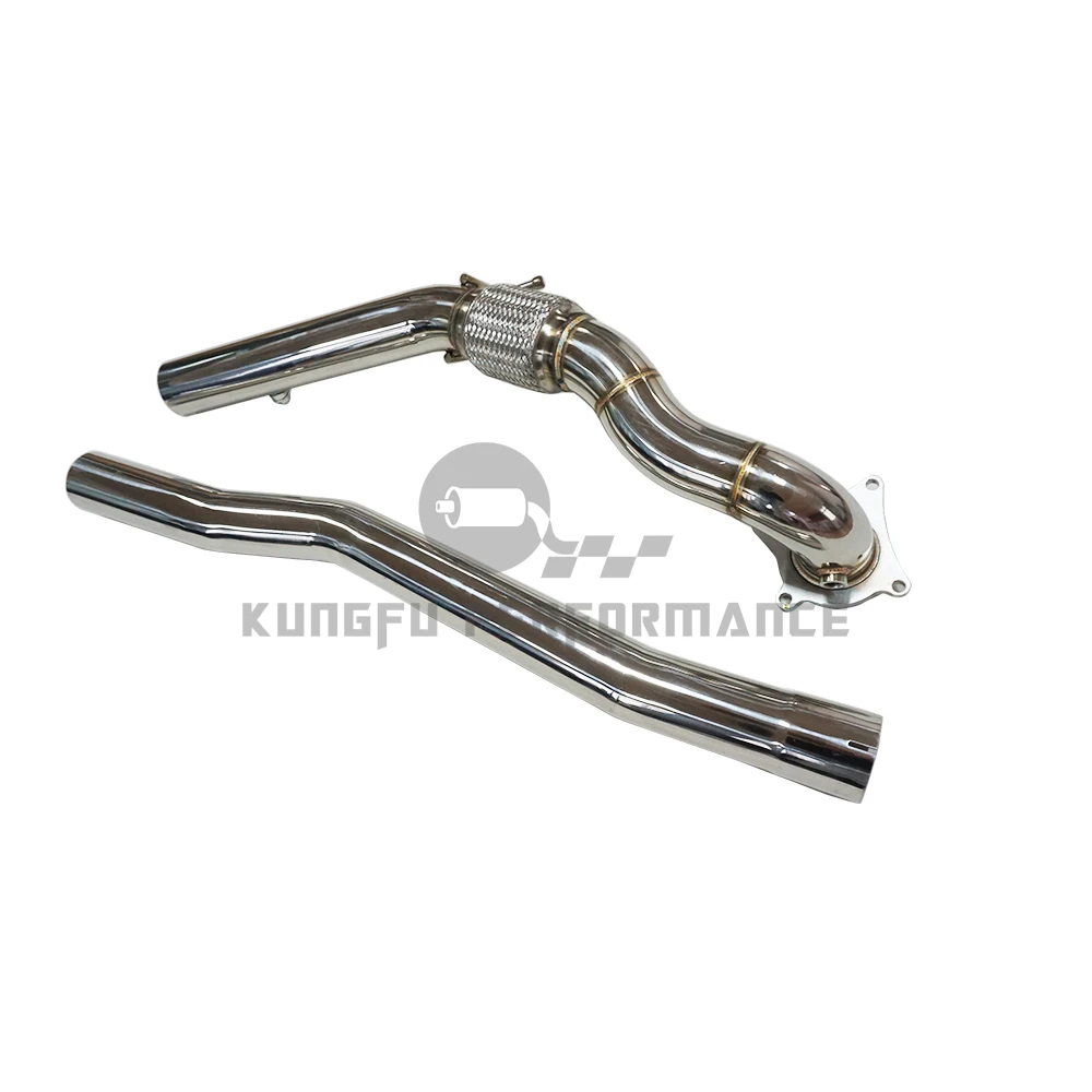 KUNGFU PERFORMANCE V W Golf R MK6 AU DI S3 8P TTS QUATTRO 1.8L TFSI 2L TFSI CATLESS DOWNPIPE 2006-2013