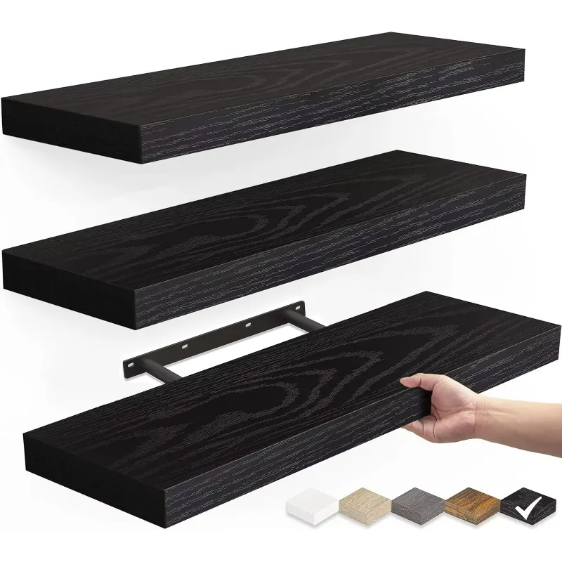 

Настенная декоративная полка-шкаф Ming Thick Floating Shelf для ванной, спальни, гостиной, кухни, 22,5 дюйма
