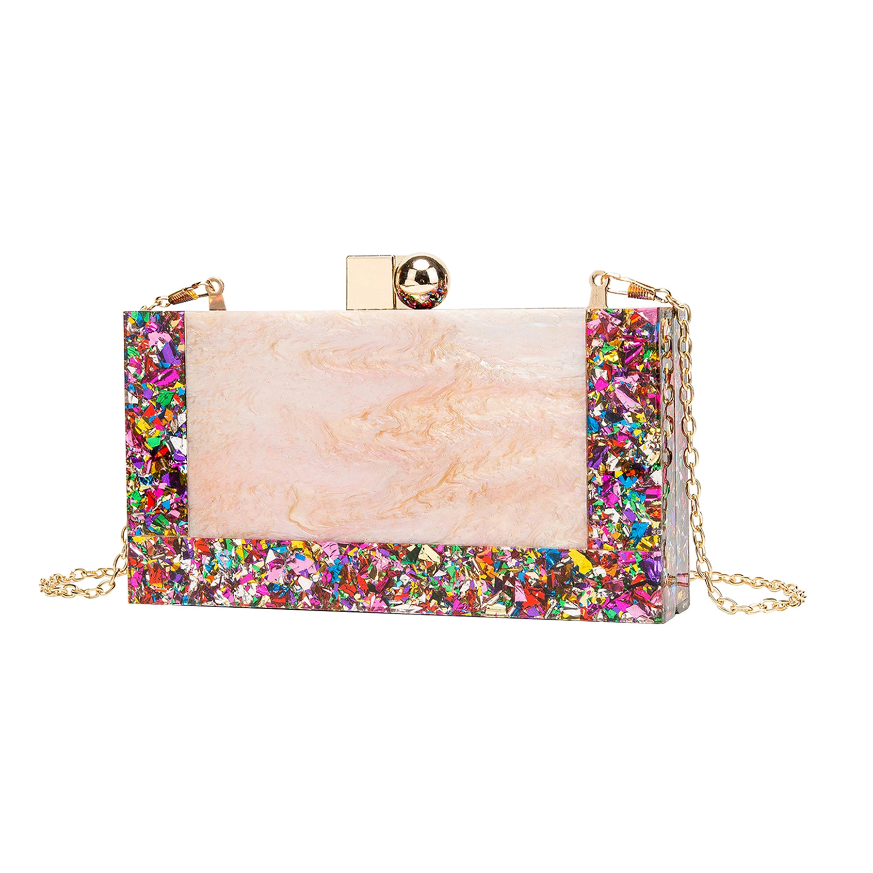 

Acrylic Evening Clutch Bag Glitter Marble Purses And Handbags For Wedding Cocktail Banquet Party Prom Crossbody Shoulder Bags