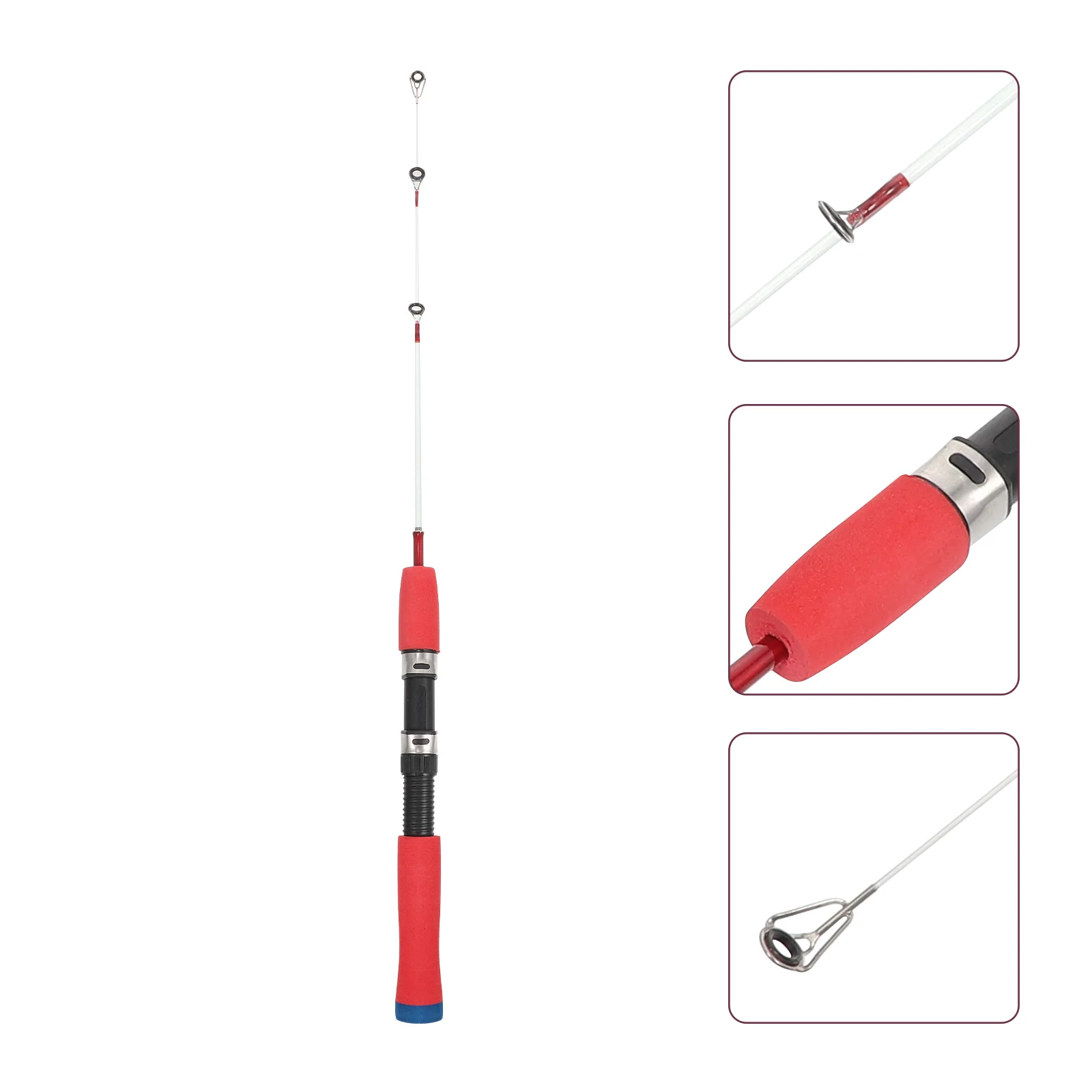 Ice Fishing Rod Anti-entanglement Supplies Telescopic High Durability Stick Resin Prawn