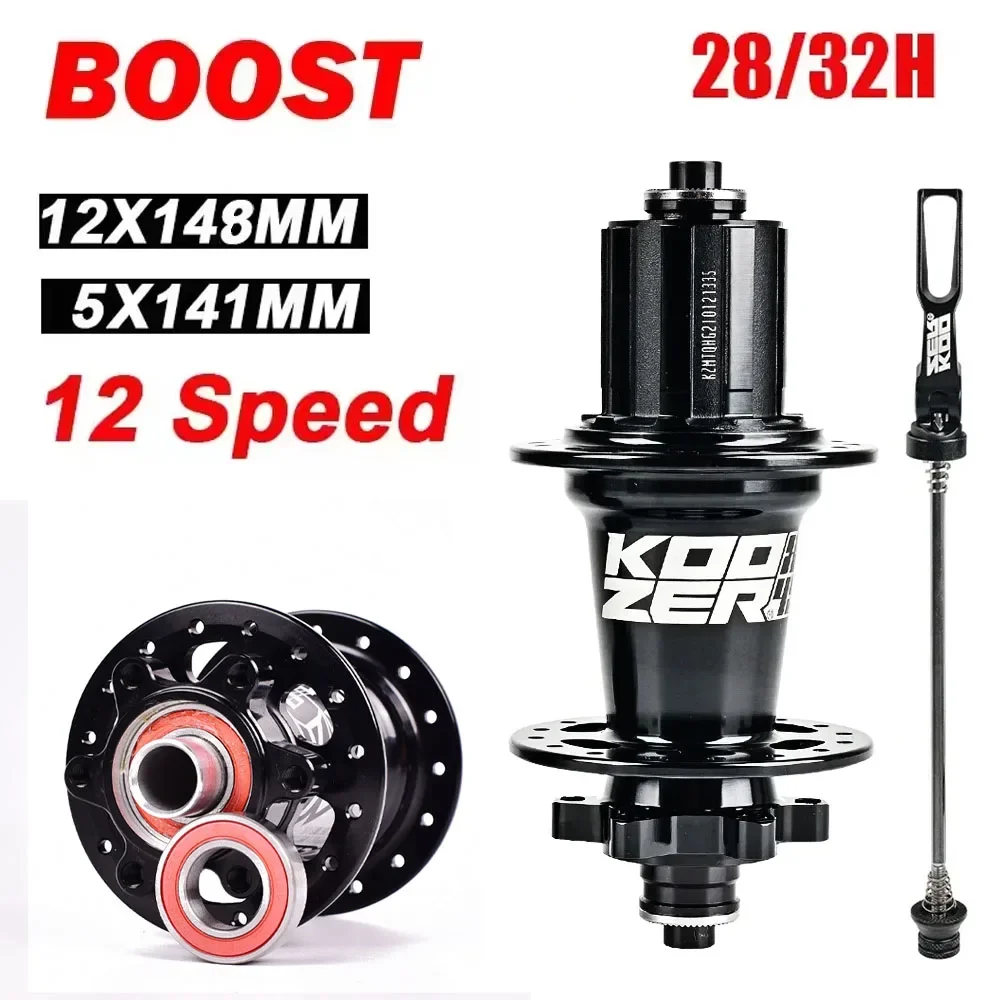 Koozer XM490 pro Bicycle Mtb hubs 28H 32 Holes K7 Cube Rear Noisy Hub HG 5x141 QR 15x110 12x148mm BOOST For 8 9 10 11 12 Speed