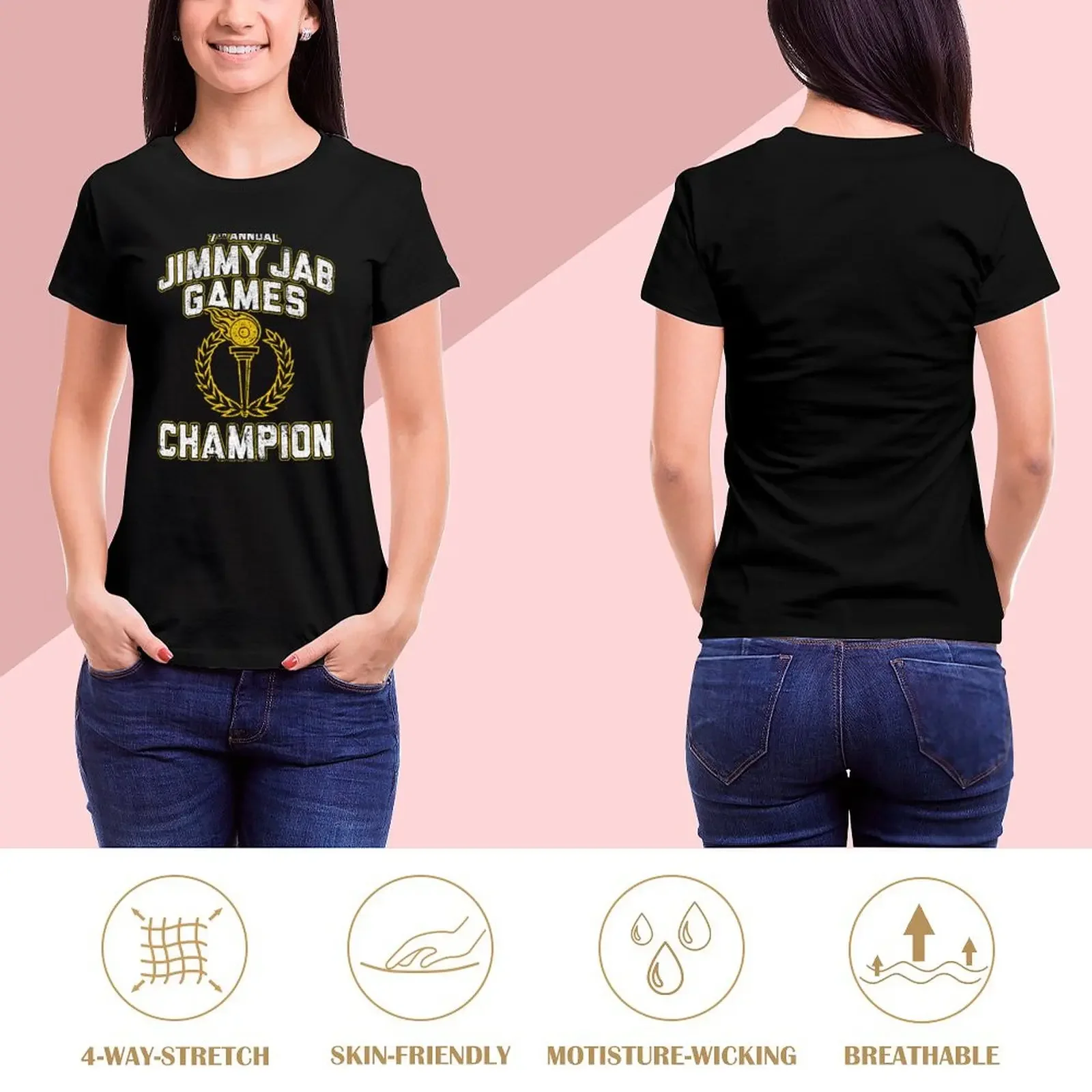 Jimmy Jab Games Champion T-Shirt funnys shirts graphic tees Short sleeve tee plus size tops tshirts for Women