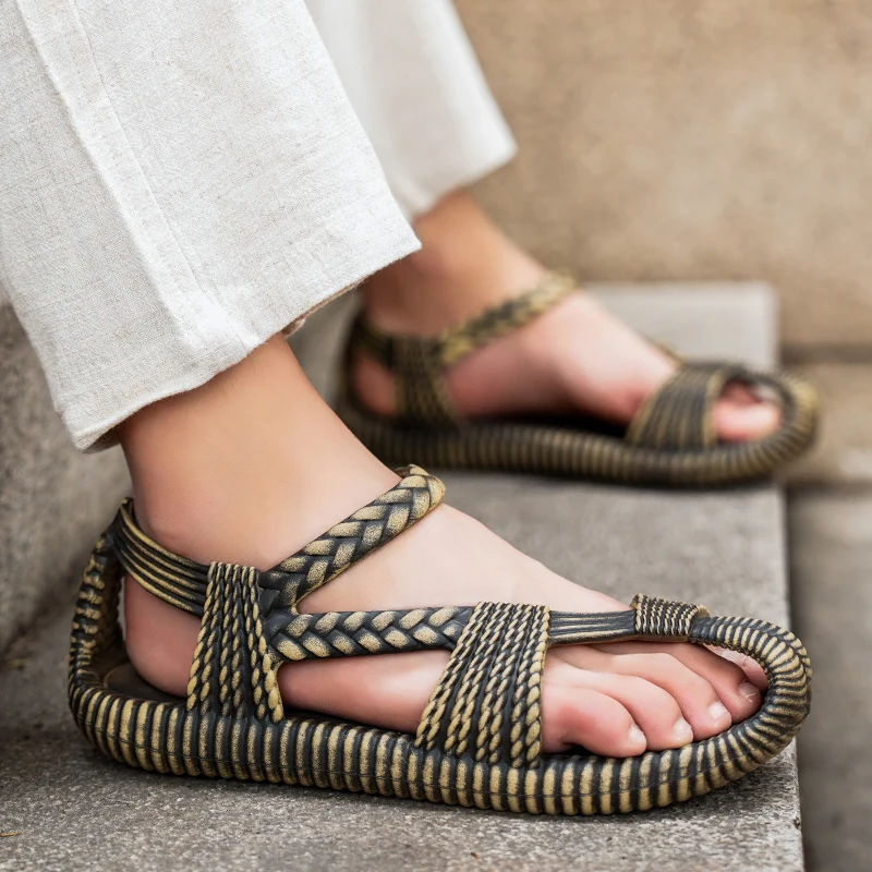 

Летние мужские сандалии, Винтажный дизайн, шлепанцы на платформе, женские сандалии, садовая обувь, повседневные уличные тапочки, комнатная обувь для пар