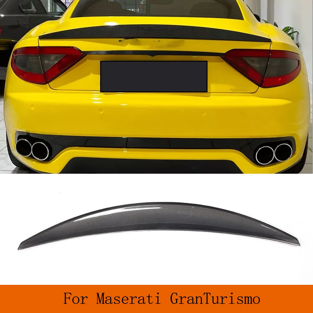 Racing Spoiler Fit For Maserati GT Gran Turismo Coupe 2008-2011 Carbon Rear Trunk Spoiler Wing Lip Rear Tail Lip Carbon Fiber