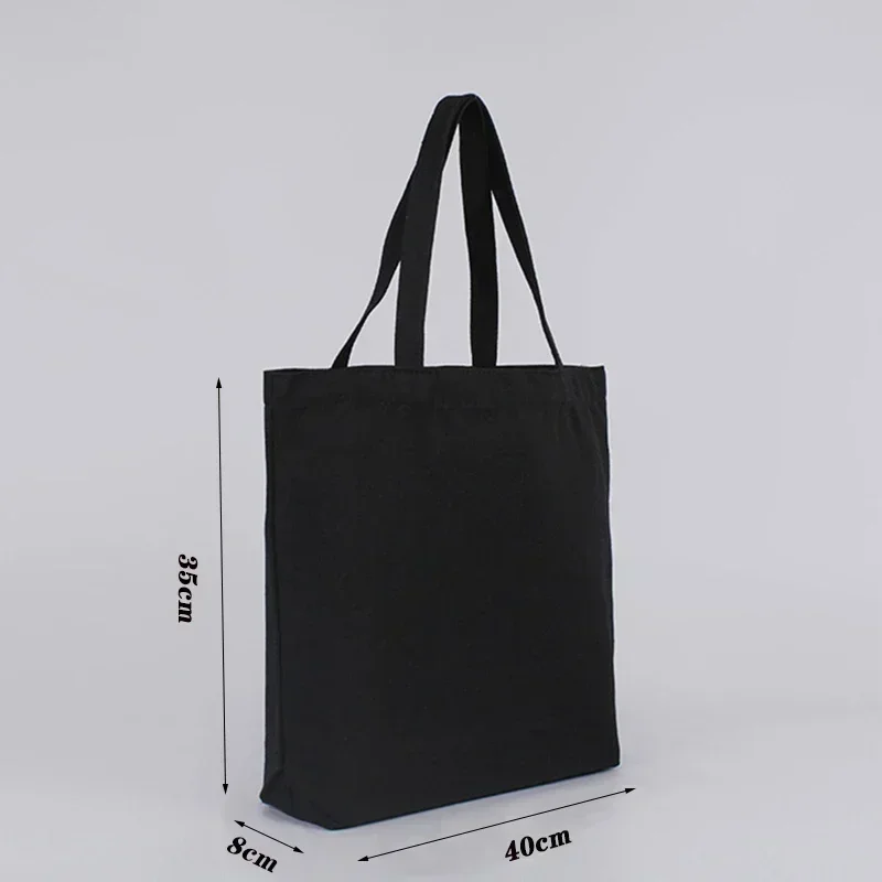 VL-034 Canvas Handbag Student Single Shoulder Cotton Bags Gift Large Shopping Bag Canvas Belt Pocket Cosmetic