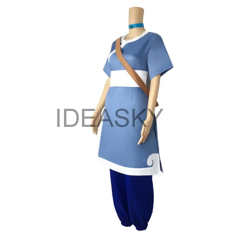 Avatar the last airbender katara men cosplay Costume Anime Avatar the last Airbender Cosplay Costume Necklace Bag Wig shoes bo R