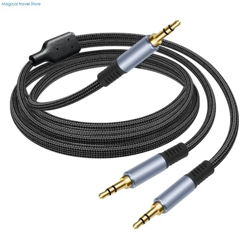 N2UB Nylon Braided Cable 3.5mm Male to 2pc 3.5mm Male for Sound Distribution in Home Theater Gaming and Entertainment