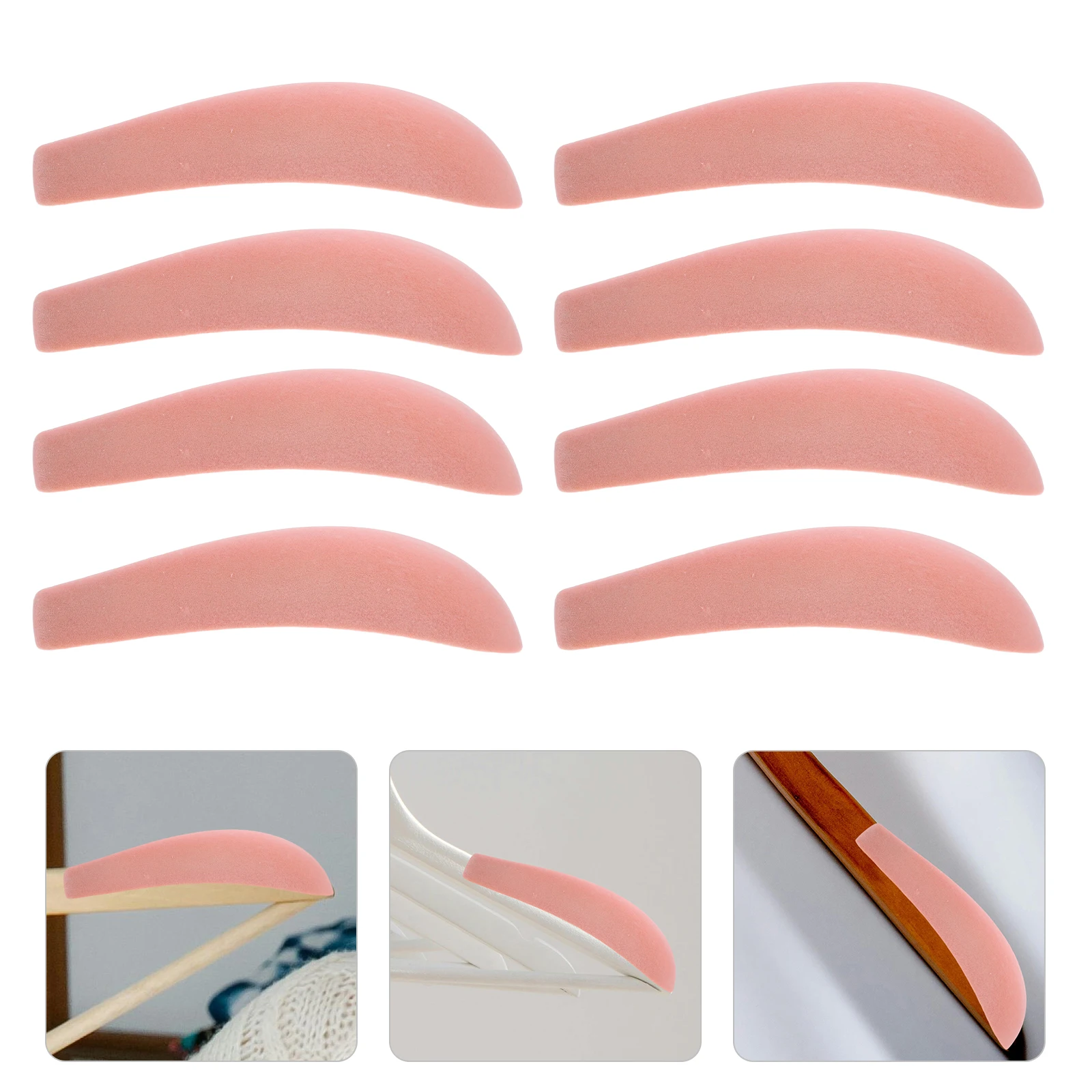 

10pcs Widened Anti Slip Coat Jacket Guard Dress Shirt Guard Flocking Hanger Shoulder Adhesive Jacket Form Protectors