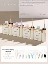 12ml um segundo nivelamento estilo francês unha polonês cola 2025 nova alta saturação crujiente estilo francês pintura salão de beleza