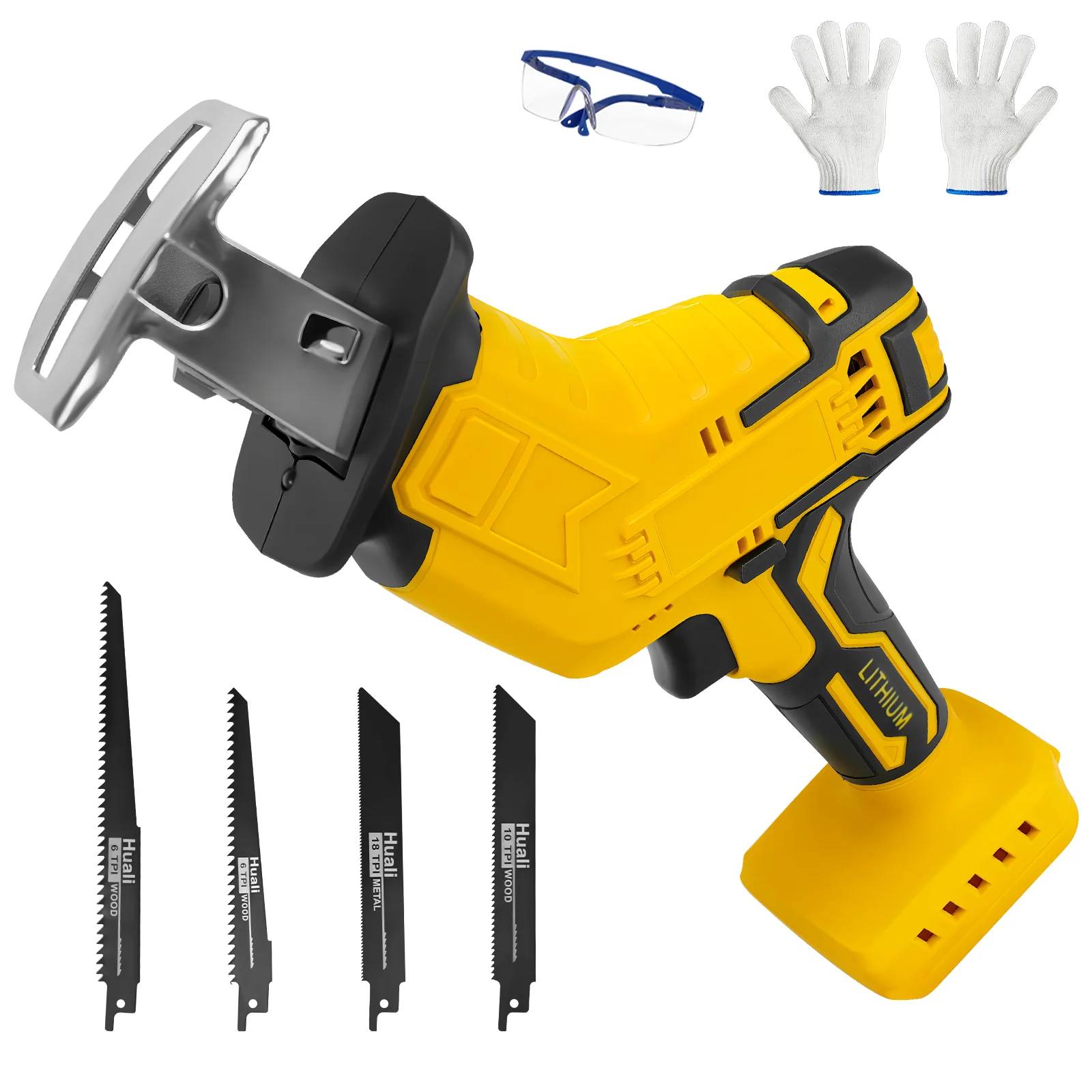 

Cordless Reciprocating Saw 3000SPM Wood Metal Cutting Mini Recipro Saw Portable Saber Saw Power Tool for Dewalt 20V Battery