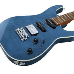 Blue Electric Guitar Flame Maple Top  New