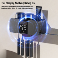 UVC+UVA Toothbrush Holder, Electric Toothbrush Organizer, LED Smart Screen, Rechargeable Timer For Bathroom Fast Drying
