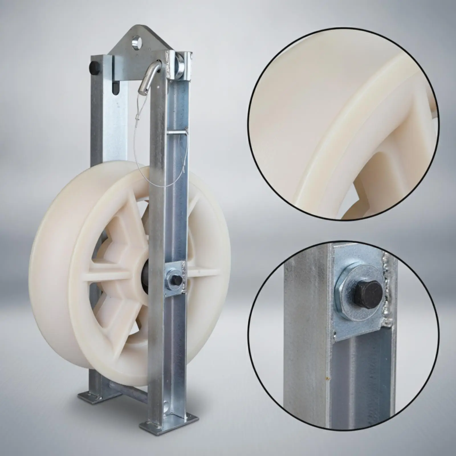 nylon-wheel-cable-pulley-block-steel-bracket-for-construction-site-wire-rope-management
