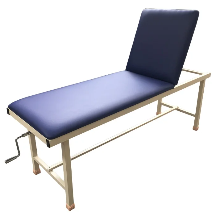 

C104(II) Steel-Coated Frame Manual Crank Adjustable Patient Examination Bed Waterproof Mattress Leather Cover 5 Year Warranty