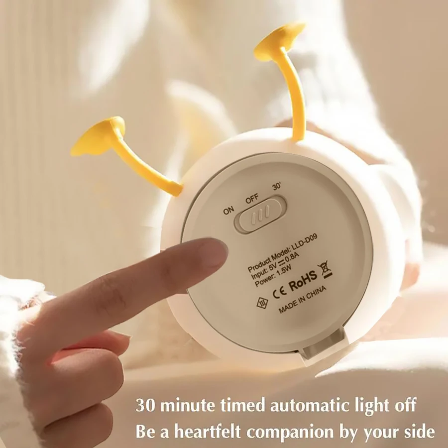 Creative Cute Flower Duck LED Sensor Light Silicone Bedside Table Lamp Sleeping Night Light