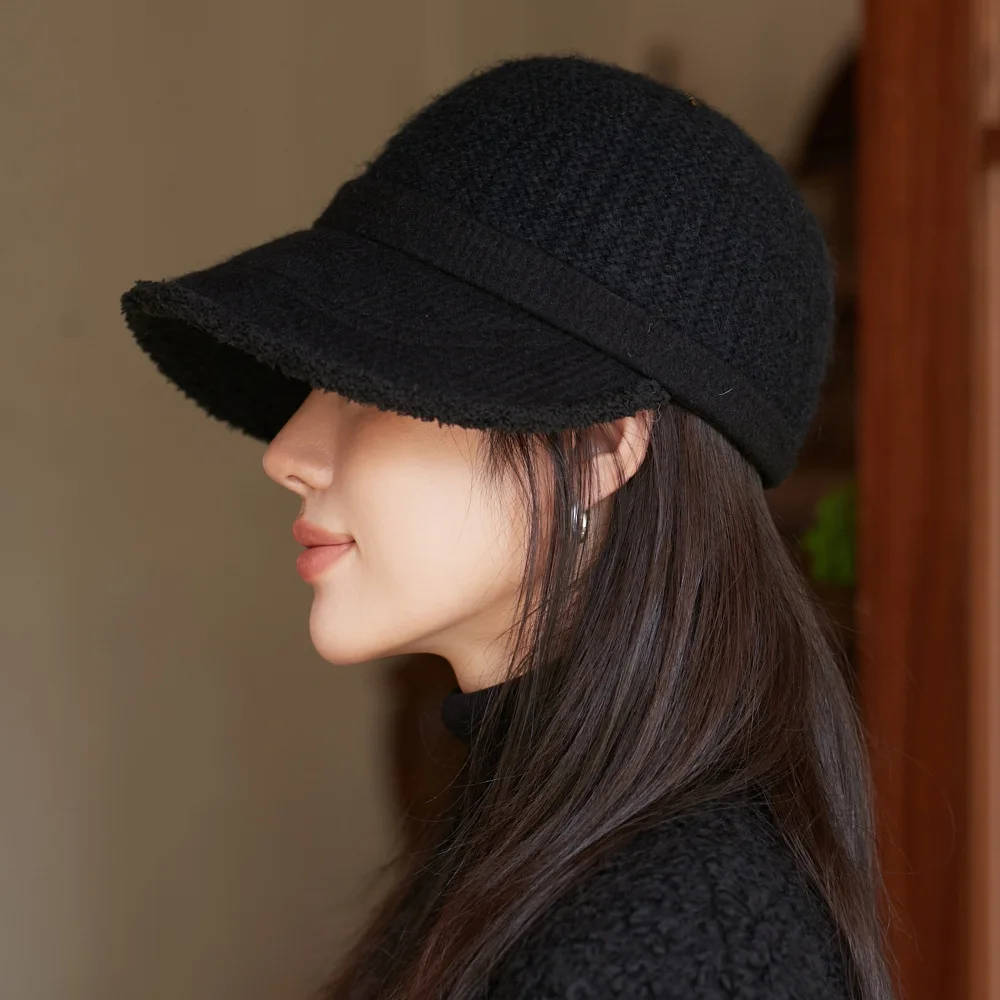 HT5014 Eimer Kappe Frühling Herbst Winter Hüte für Frauen Gestrickte Hut Weibliche Packbare Breite Krempe Hut Damen Fleece Gefüttert Eimer Hut – Detail 2