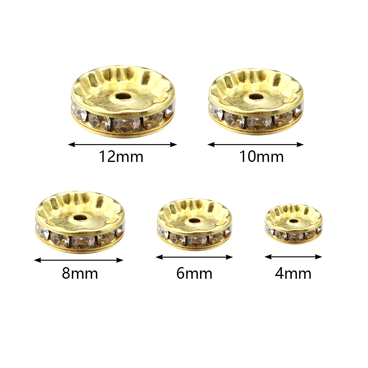 50/100 pçs strass rondelles contas de cristal solto espaçador contas para diy jóias fazendo acessórios suprimentos atacado