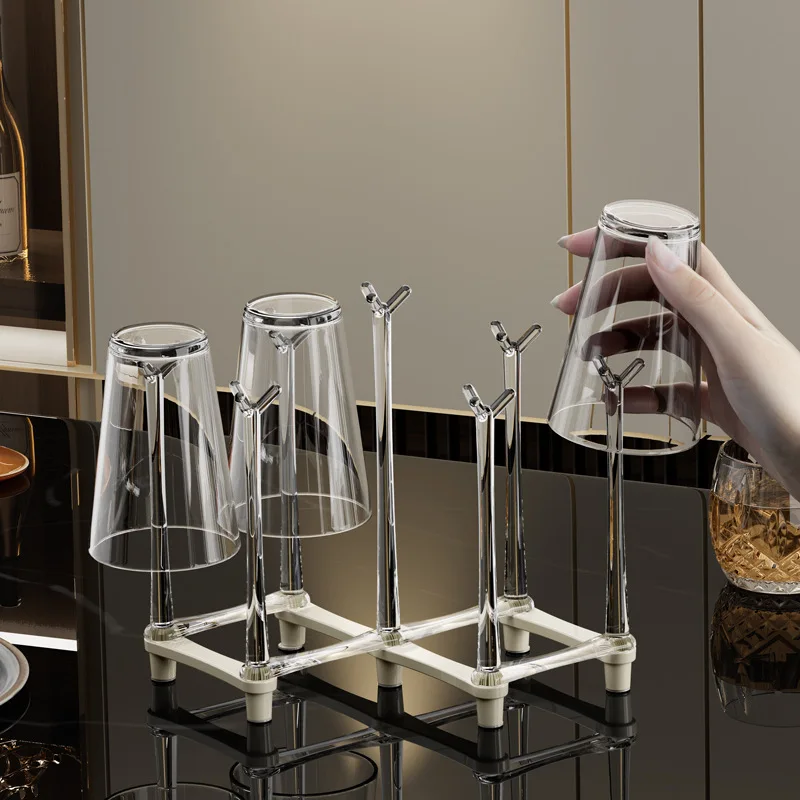 

Creative Cup Rack Household Drying Rack Holder for Coffee Glass Tea Cups Wall Mounted Storage Organizer (Kitchen Storage