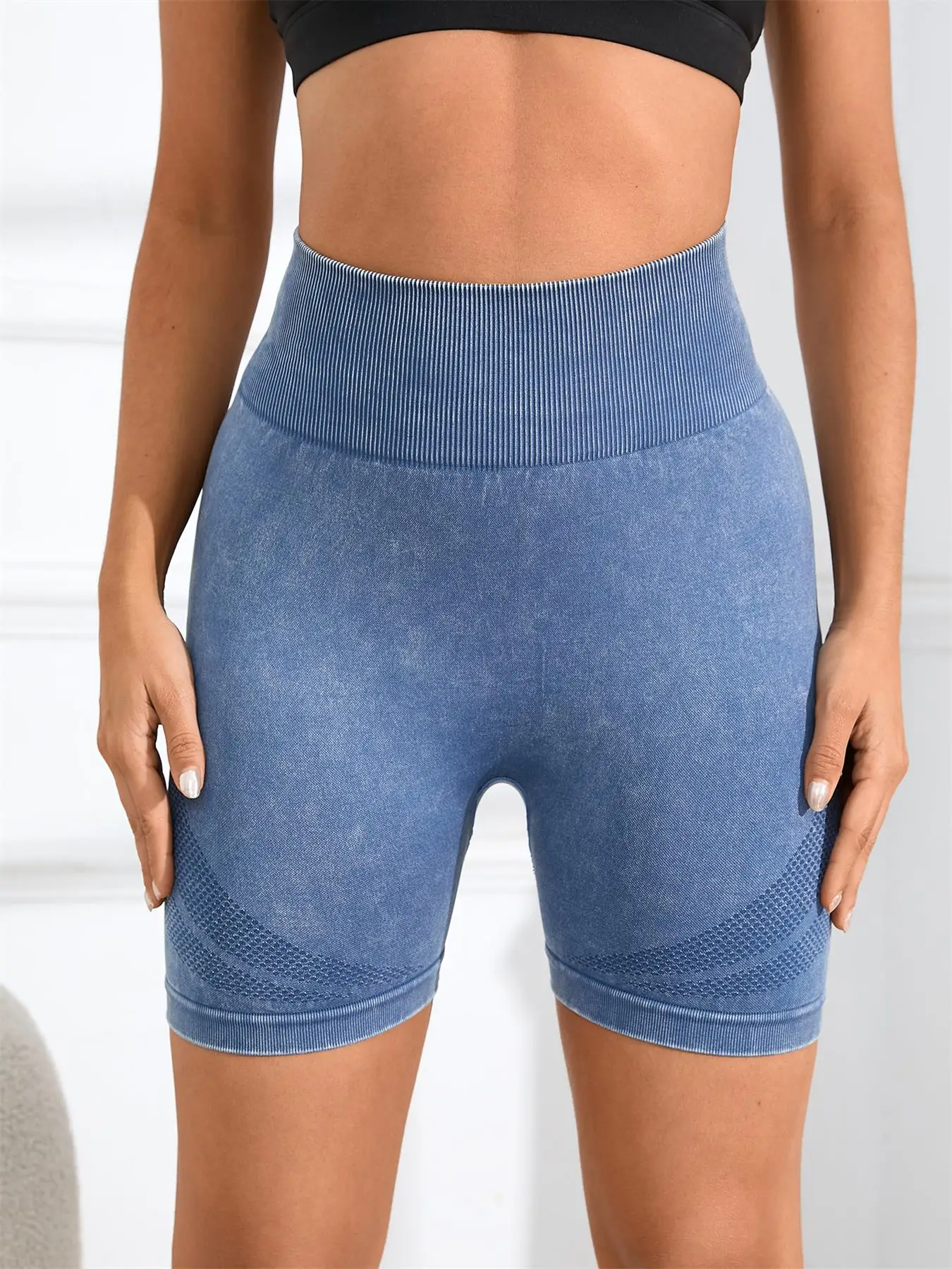 

Women's High Waist Sports Shorts, Solid Color Breathable Comfortable Skinny Shorts, Ladies Sportswear for Indoor Outdoor Wear
