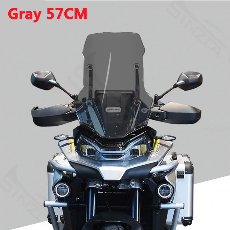 Scherm 52 CM/57 CM Hoge Kwaliteit Voor CFMOTO 800 MT 800MT MT800 Motorfiets Voorruit Windgeleiders Voorruit grijs