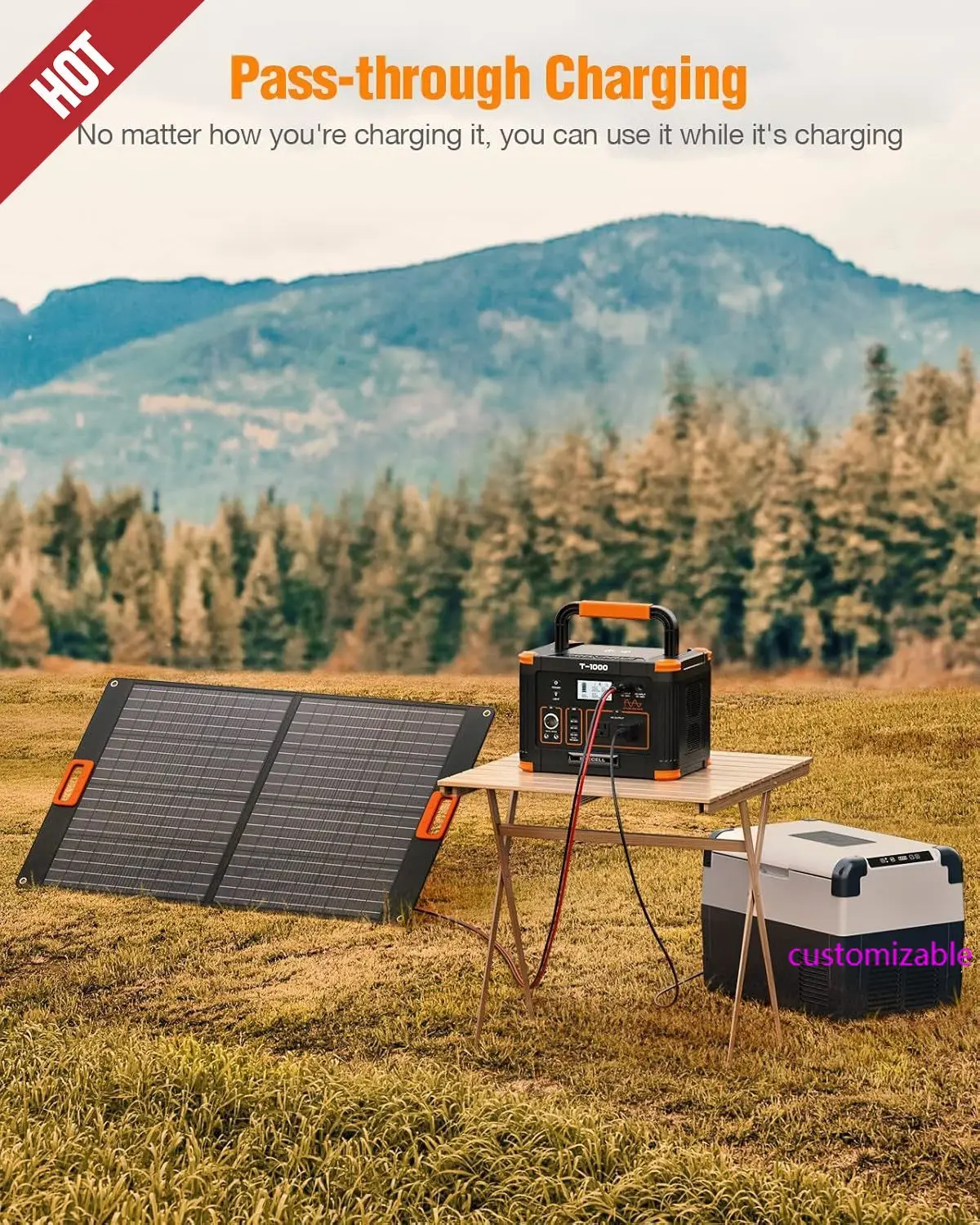 

Портативная электростанция 500 Вт, солнечный генератор GRECELL, 519 Втч (пиковый 1000 Вт), генератор с литиевой батареей и розетками переменного тока 2*110 В